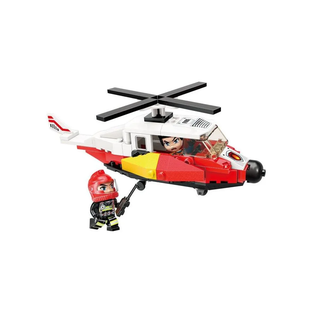 Конструктор, Qman, MineCity, Спасителен вертолет, 91 части - Image 2