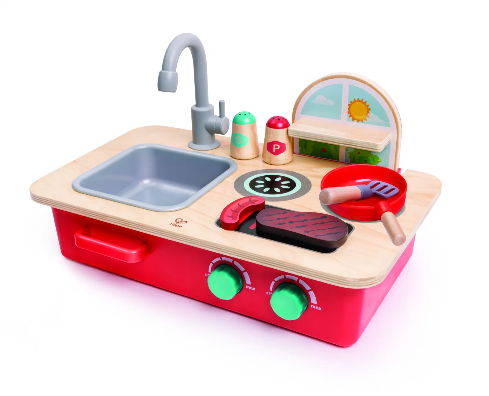 Дървен комплект за игра, Hape, Кухненски плот, 7 части - Image 2