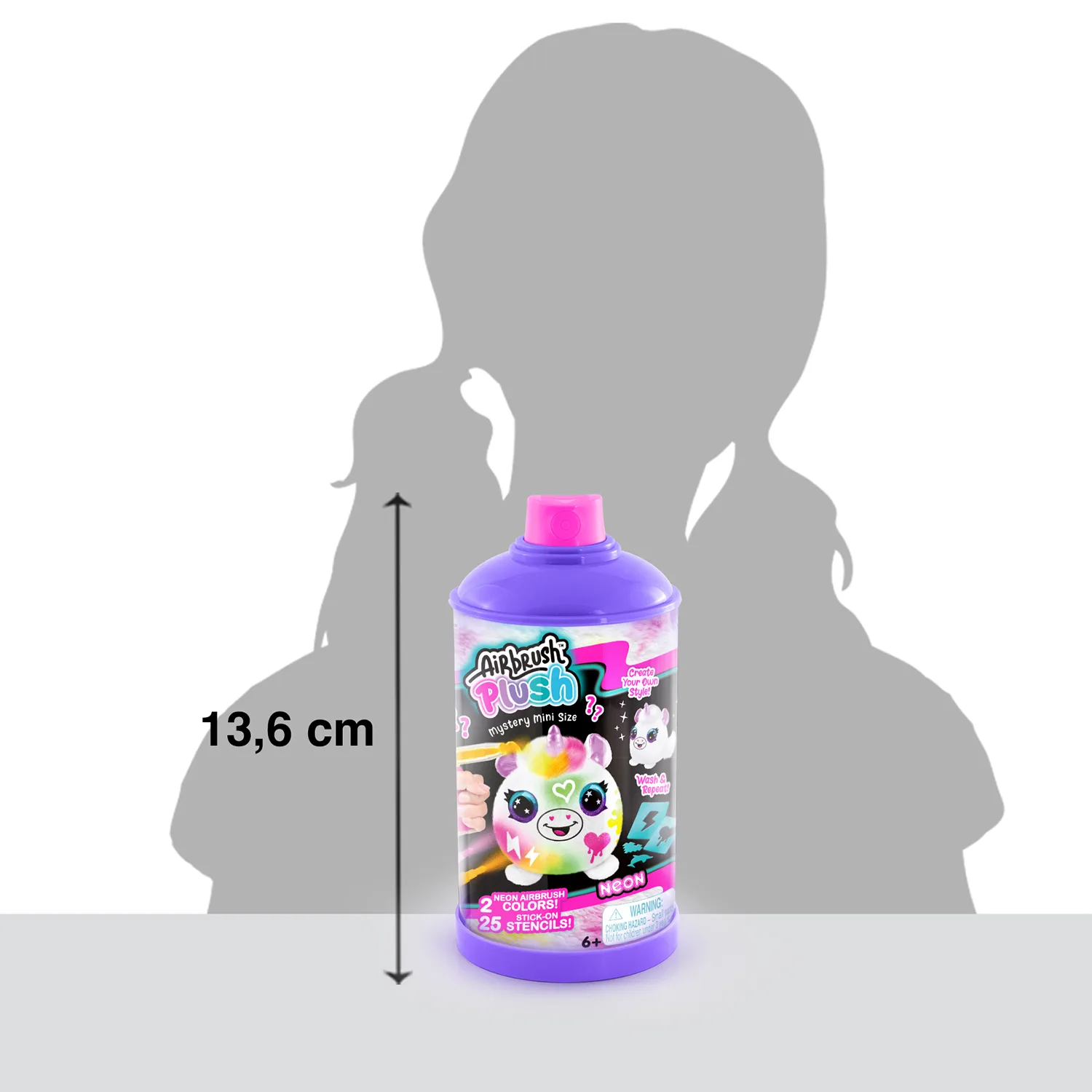 Творчески комплект, Canal Toys, Мини плюшена играчка за оцветяване, Неон, 10 см - Image 11