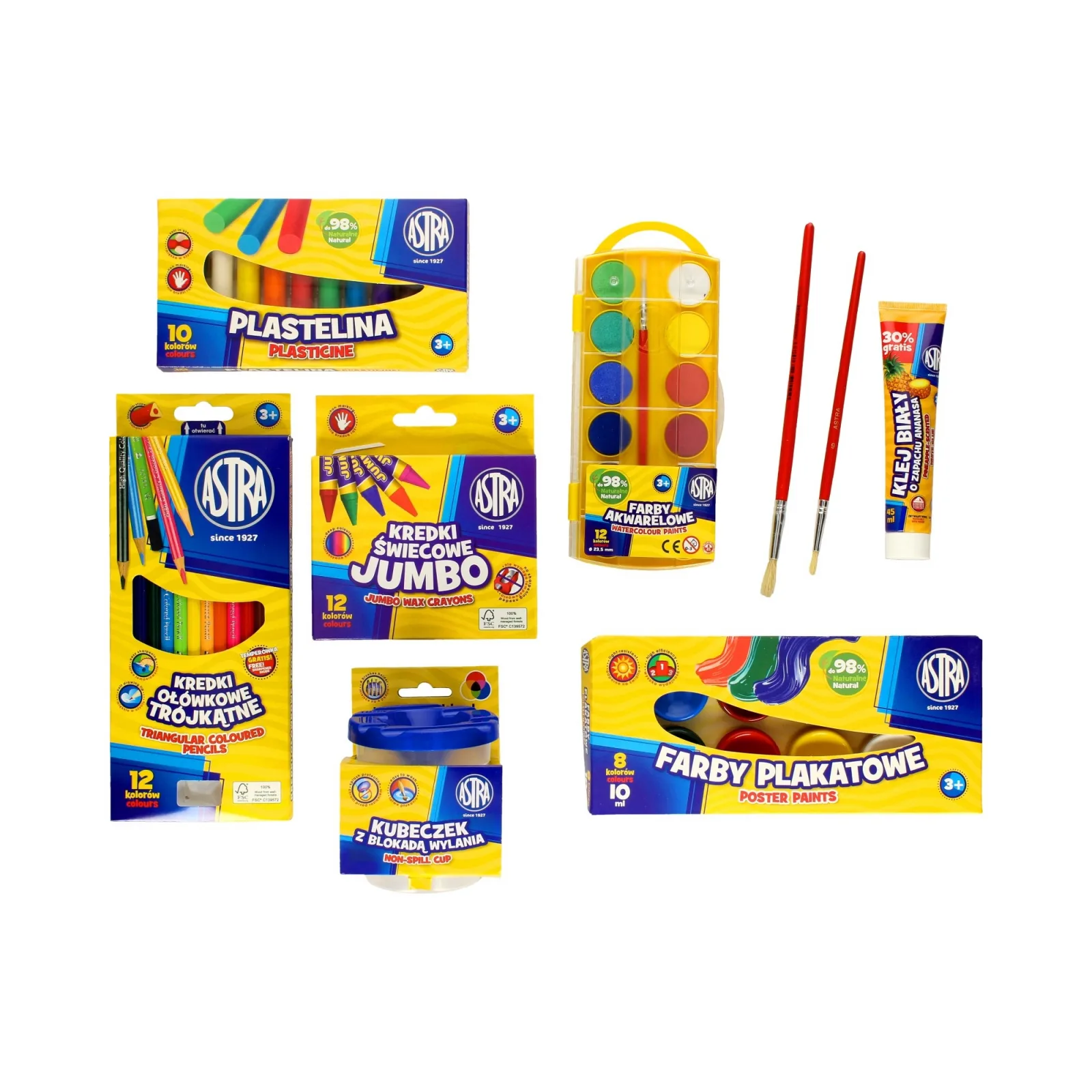 Училищен комплект, Astra, Подарък лепило, 8 части - Image 2