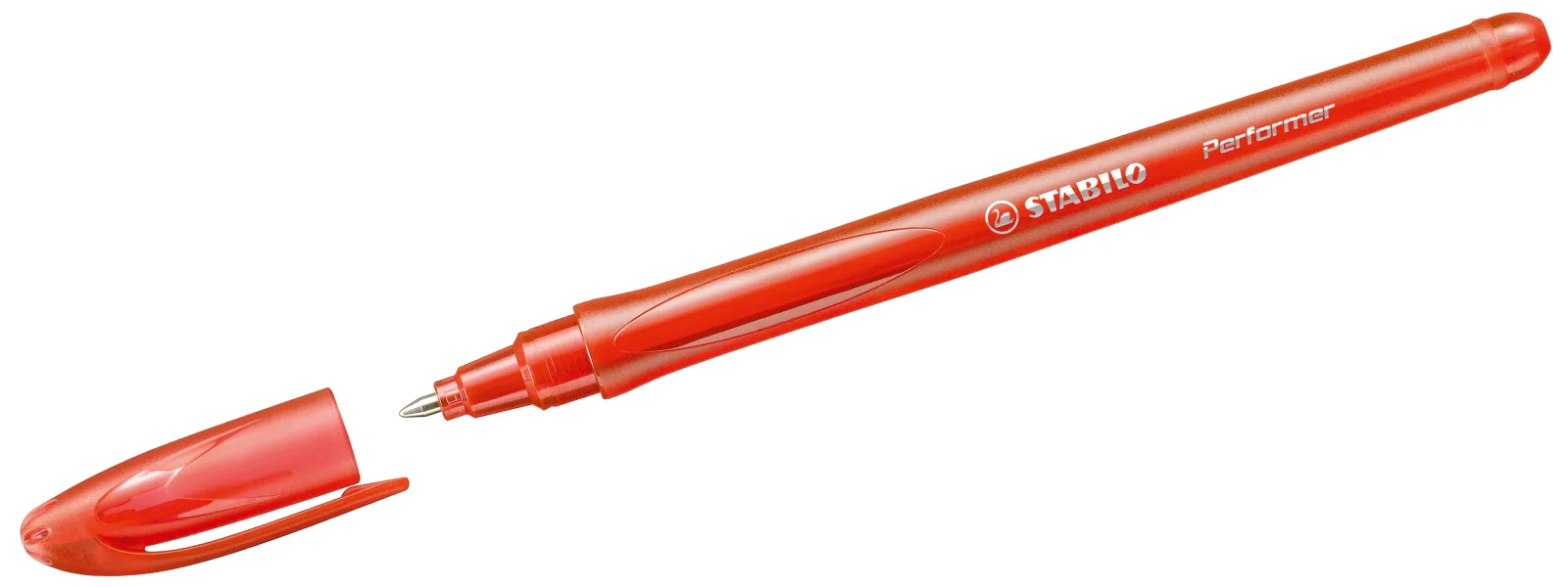 Химикалка с капачка, Stabilo, Performer 898F, Червена - Image 2