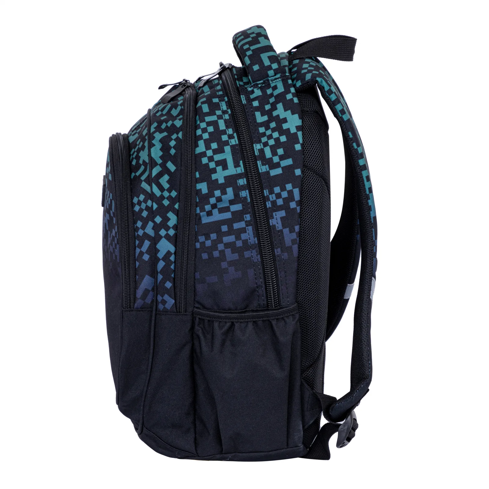 Ученическа раница, HEAD, Зелени блокчета, AB200, 44 х 32 х 19 см - Image 3