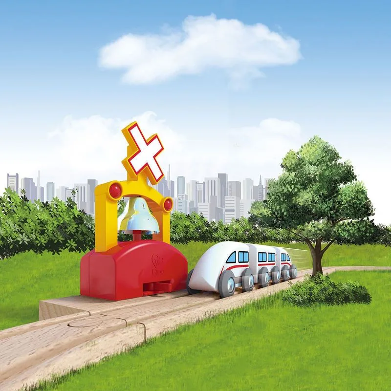 Дървена играчка, Hape, Автоматичен влаков звънец - Image 5