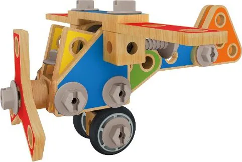 Дървен конструктор, Hape, Майстор строител, 62 части - Image 7