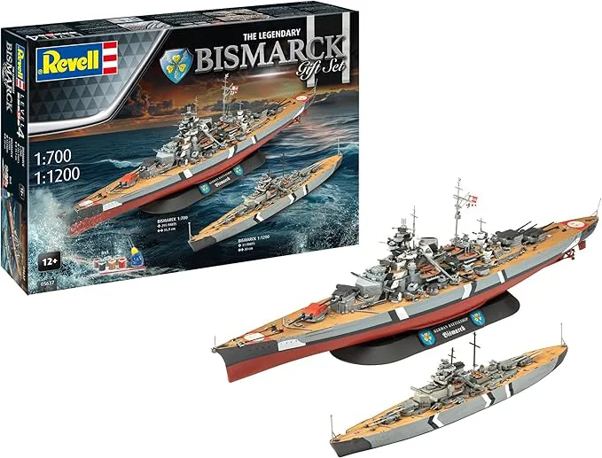 Сглобяем модел, Revell, Подаръчен комплект Легендарният Бисмарк, с аксесоари - Image 6