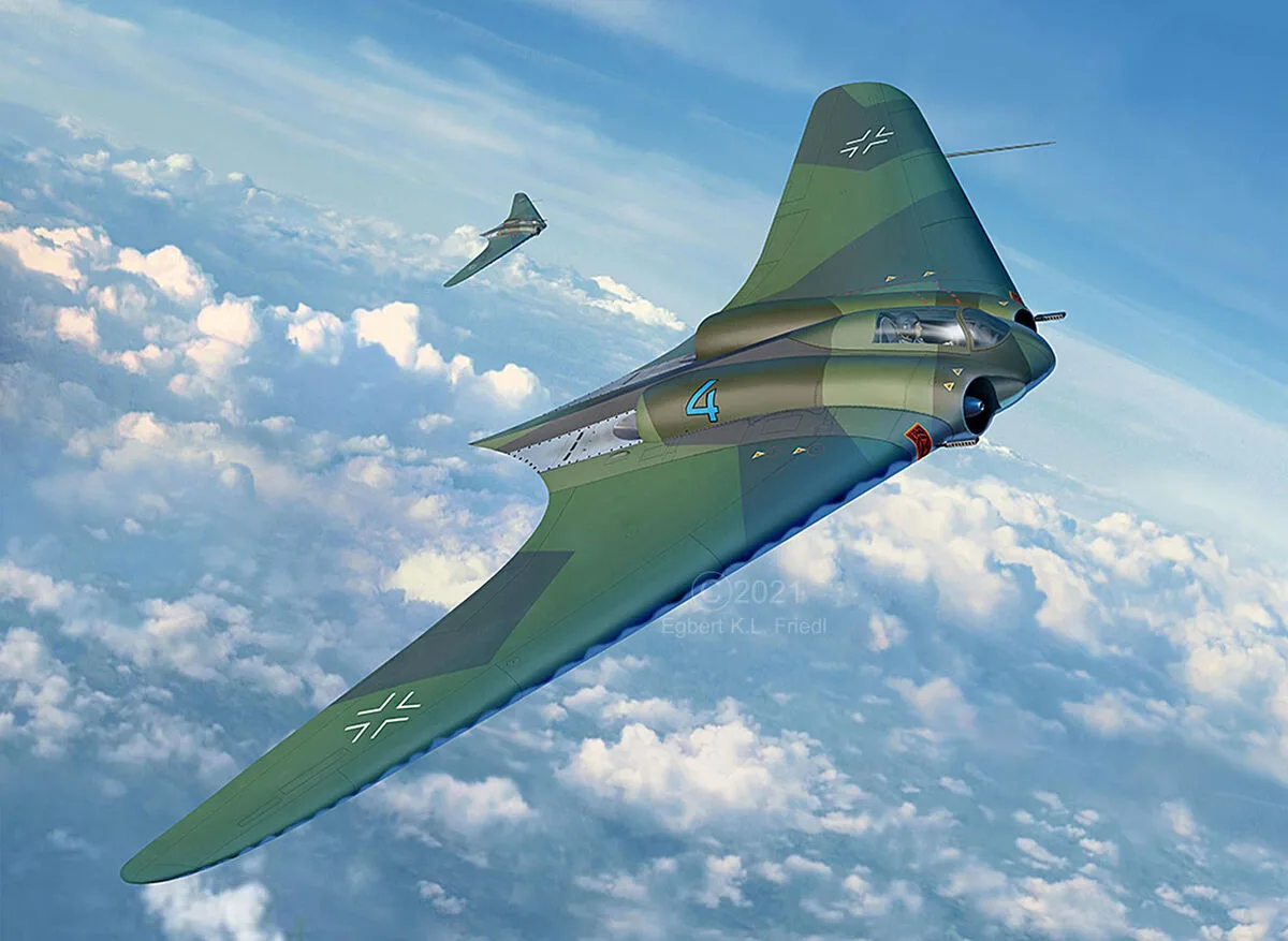 Сглобяем модел, Revell, Немски бомбардировач Horten Go229A, 111 части - Image 5