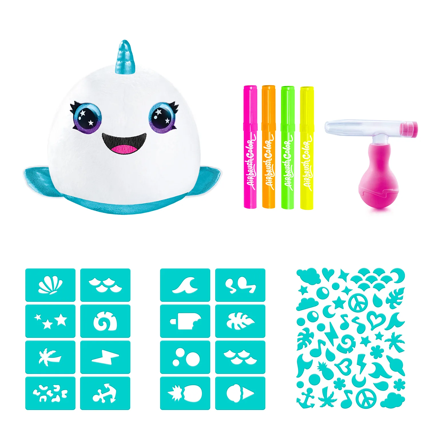 Творчески комплект, Canal Toys, Мини плюшена играчка за оцветяване, Неон, 15 см - Image 6