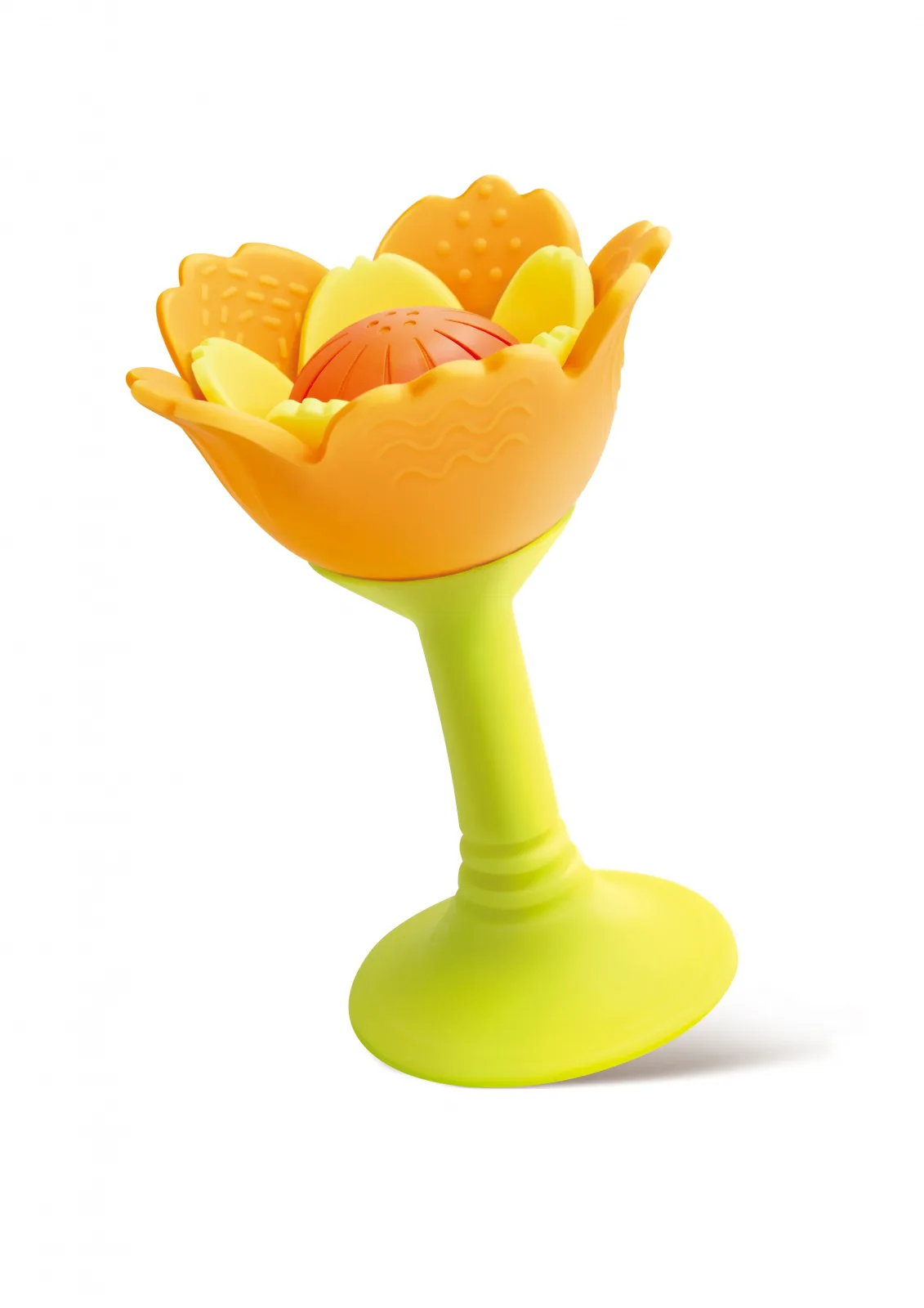 Дрънкалка и гризалка за зъби, Hape, Оранжево цвете - Image 2