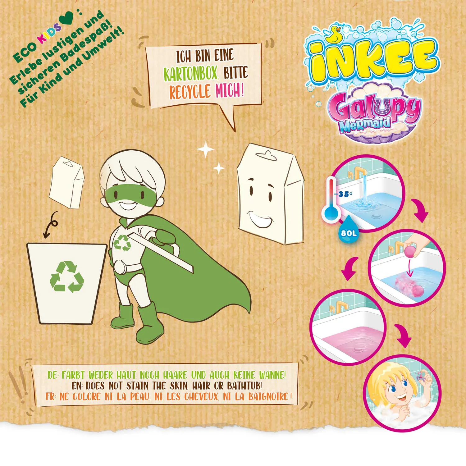 Ефервесцентна бомбичка за баня, Craze, Galupy Mermaid изненада, 100 гр - Image 9