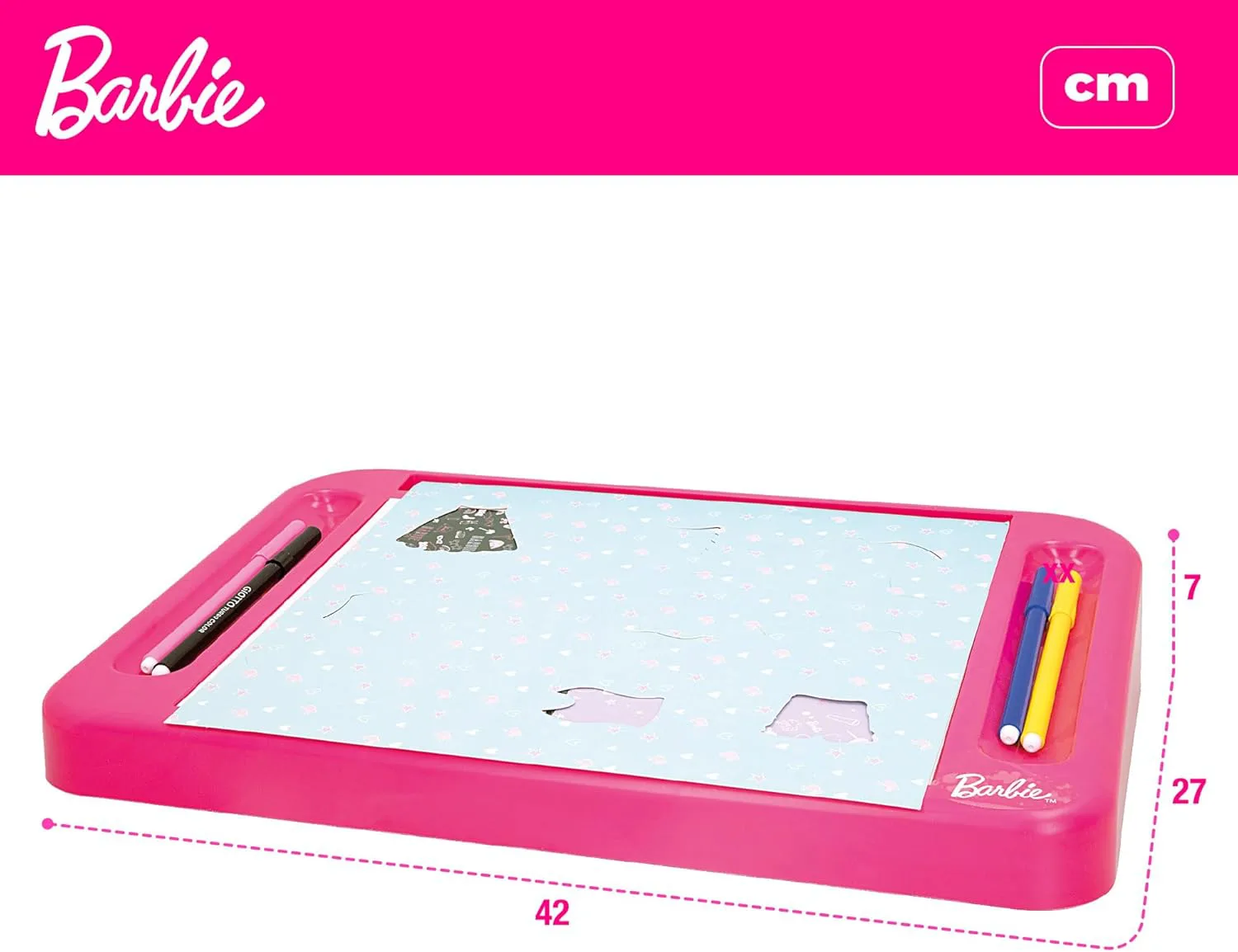 Творчески комплект, Lisciani, Barbie, Училище по рисуване със светеща дъска, Модно ателие с включена кукла Барби - Image 4