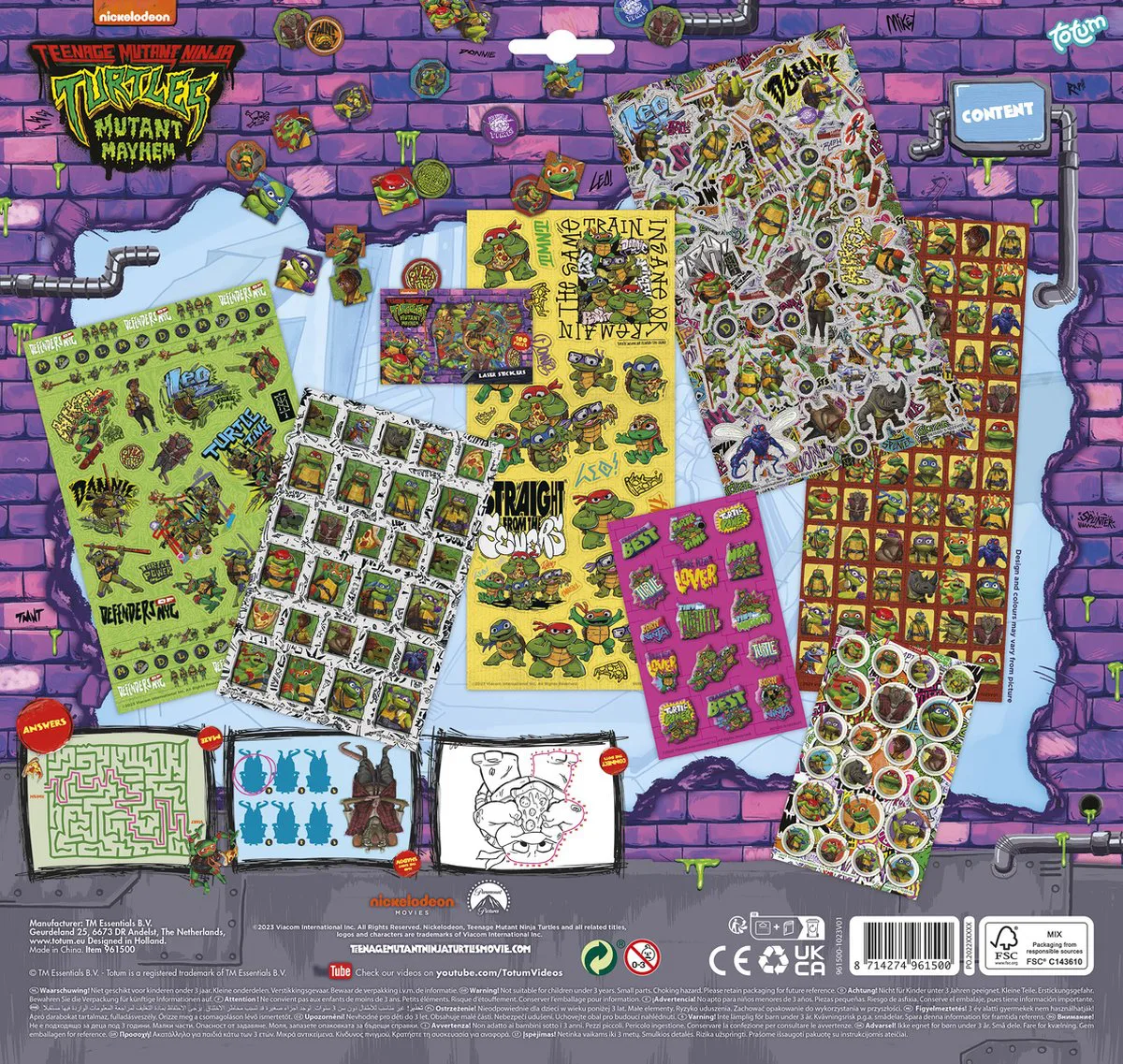 Комплект супер стикери, Totum, Костенурките нинджа, 10 части - Image 7