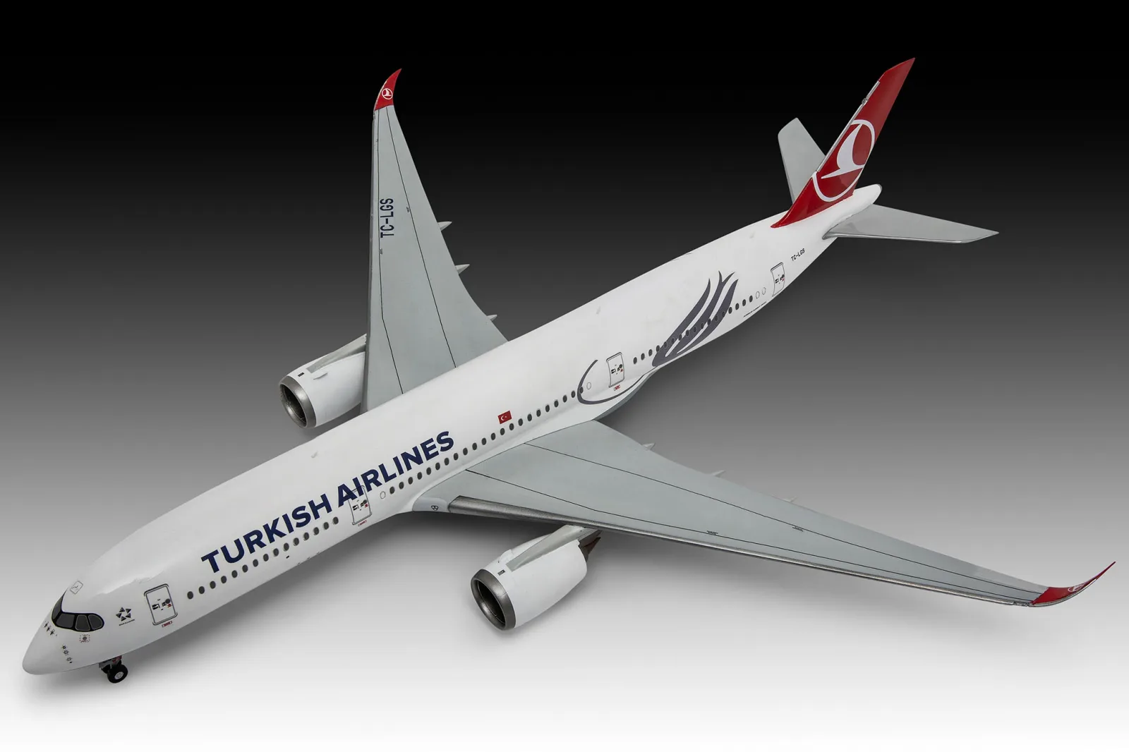 Сглобяем модел, Revell, Самолет Airbus A350-900 Турски авиолинии, 120 части - Image 2