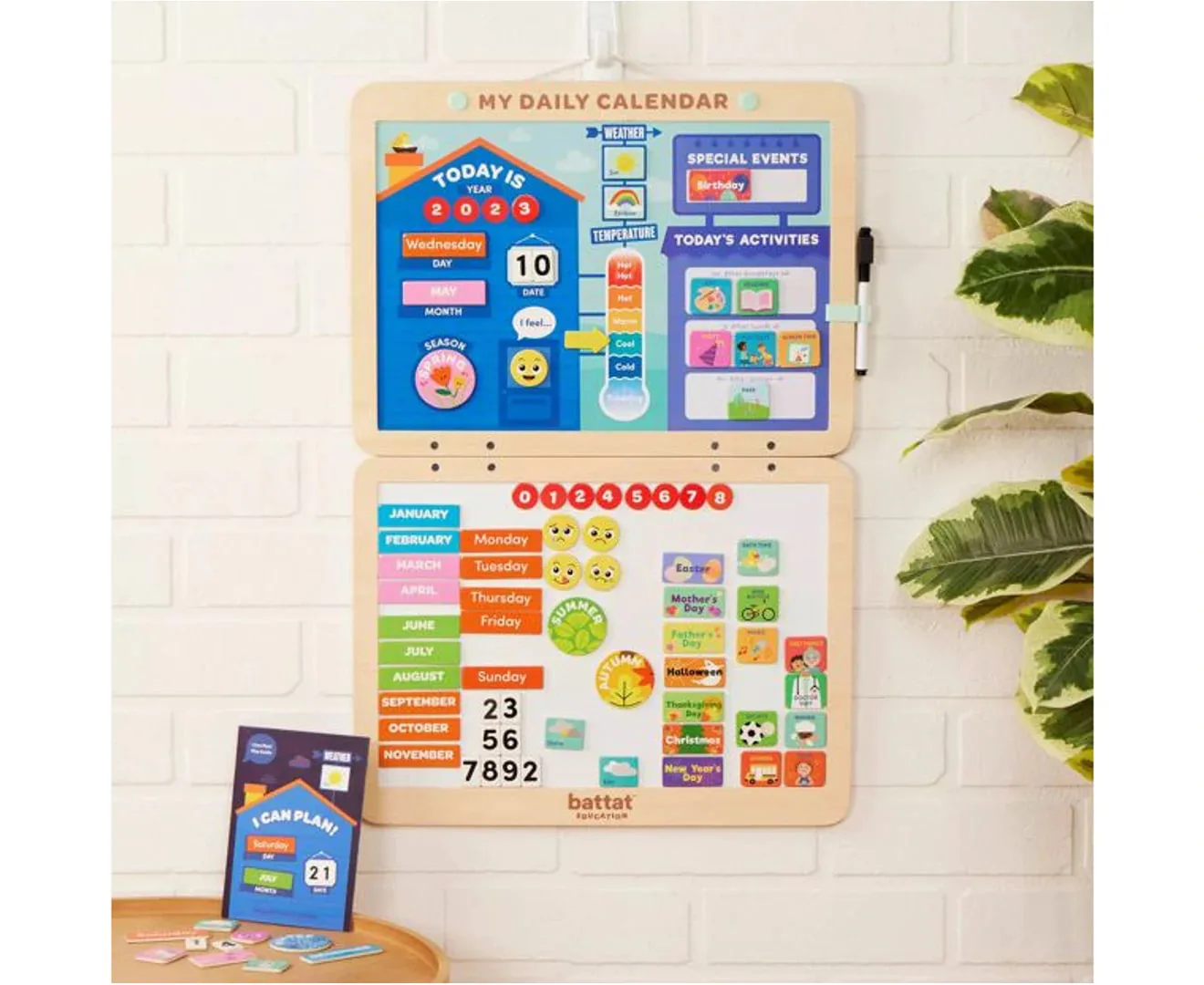 Образователен комплект, Battat, Магнитен календар, 85 части - Image 2