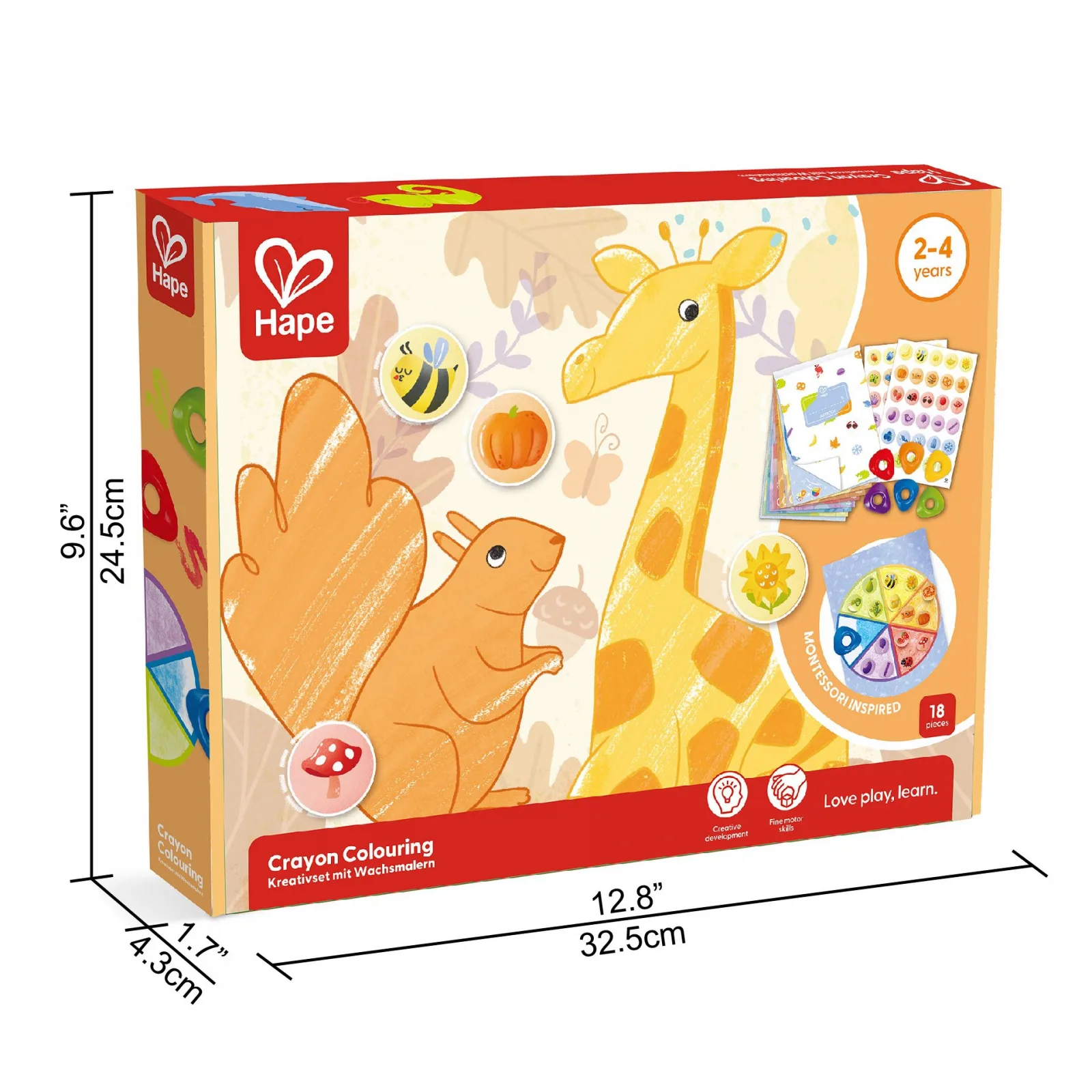 Творчески комплект, Hape, Оцветяване с пастели, 18 части - Image 6