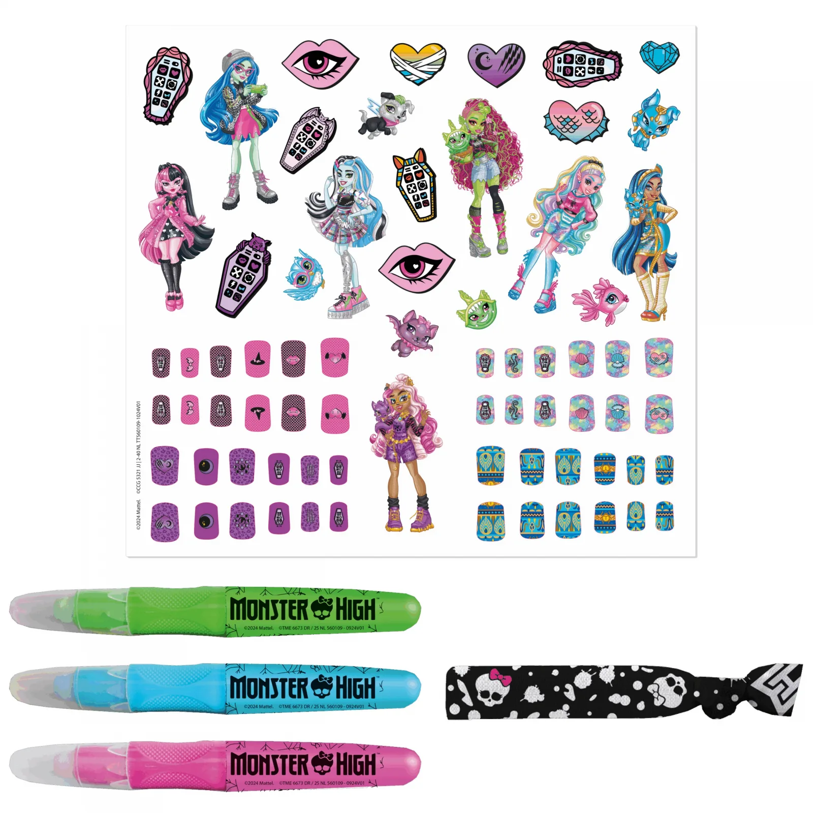 Комплект аксесоари, Totum, Monster High, Декорация за нокти и коса и блестящи татуировки - Image 2