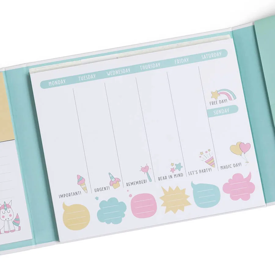 Детски седмичен органайзер, Eurekakids, Еднорог, 16 x 20.8 x 2 см - Image 4