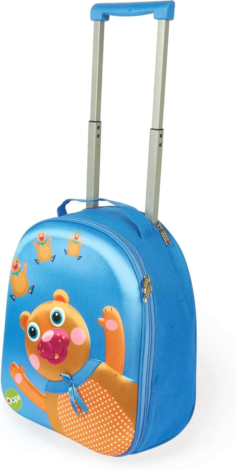 Детска раница с колелца, Oops, Мече, 28 x 36 x 18 см - Image 2