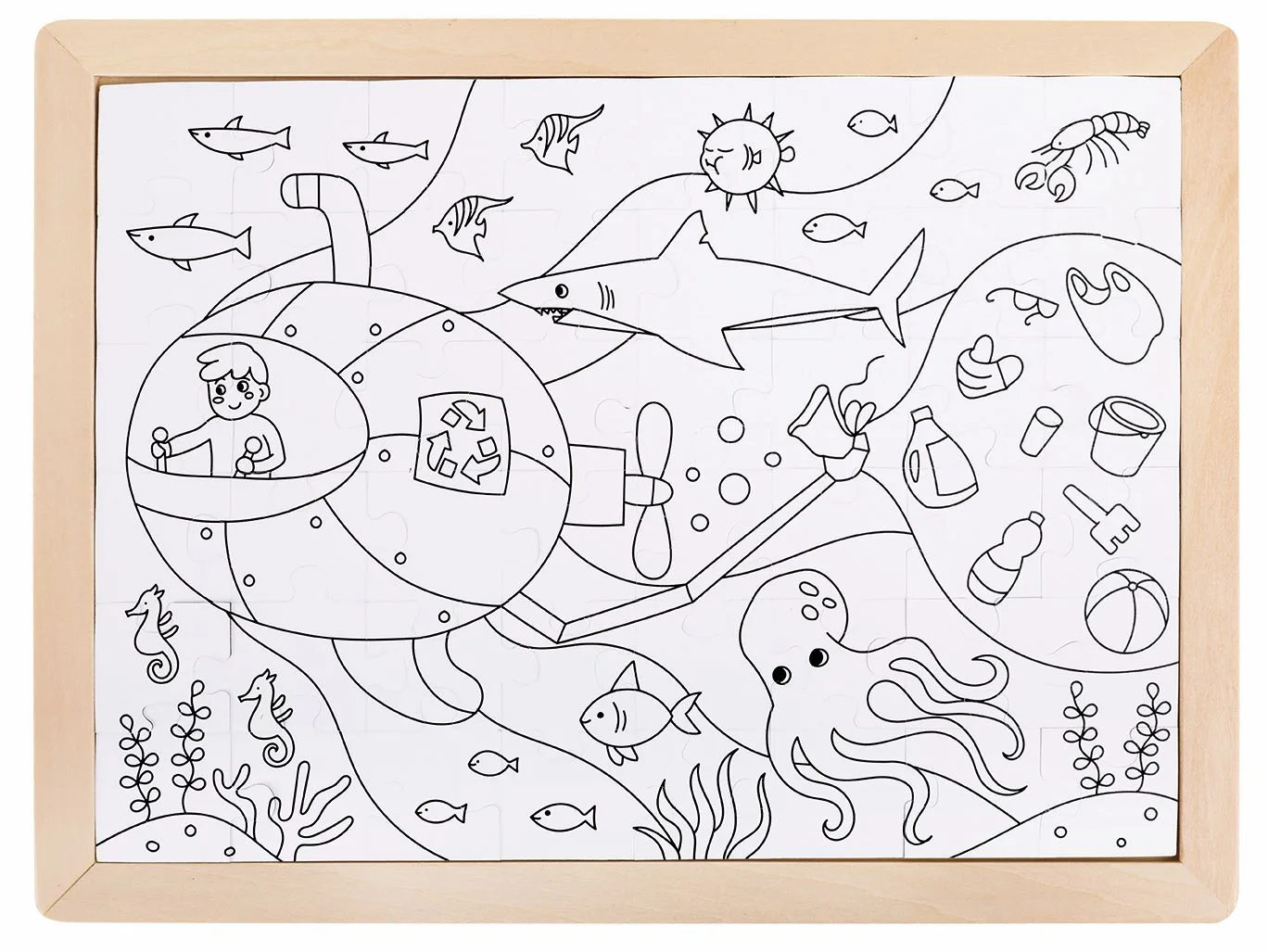 Дървен пъзел, Hape, Приключения в океана, 48 части - Image 4