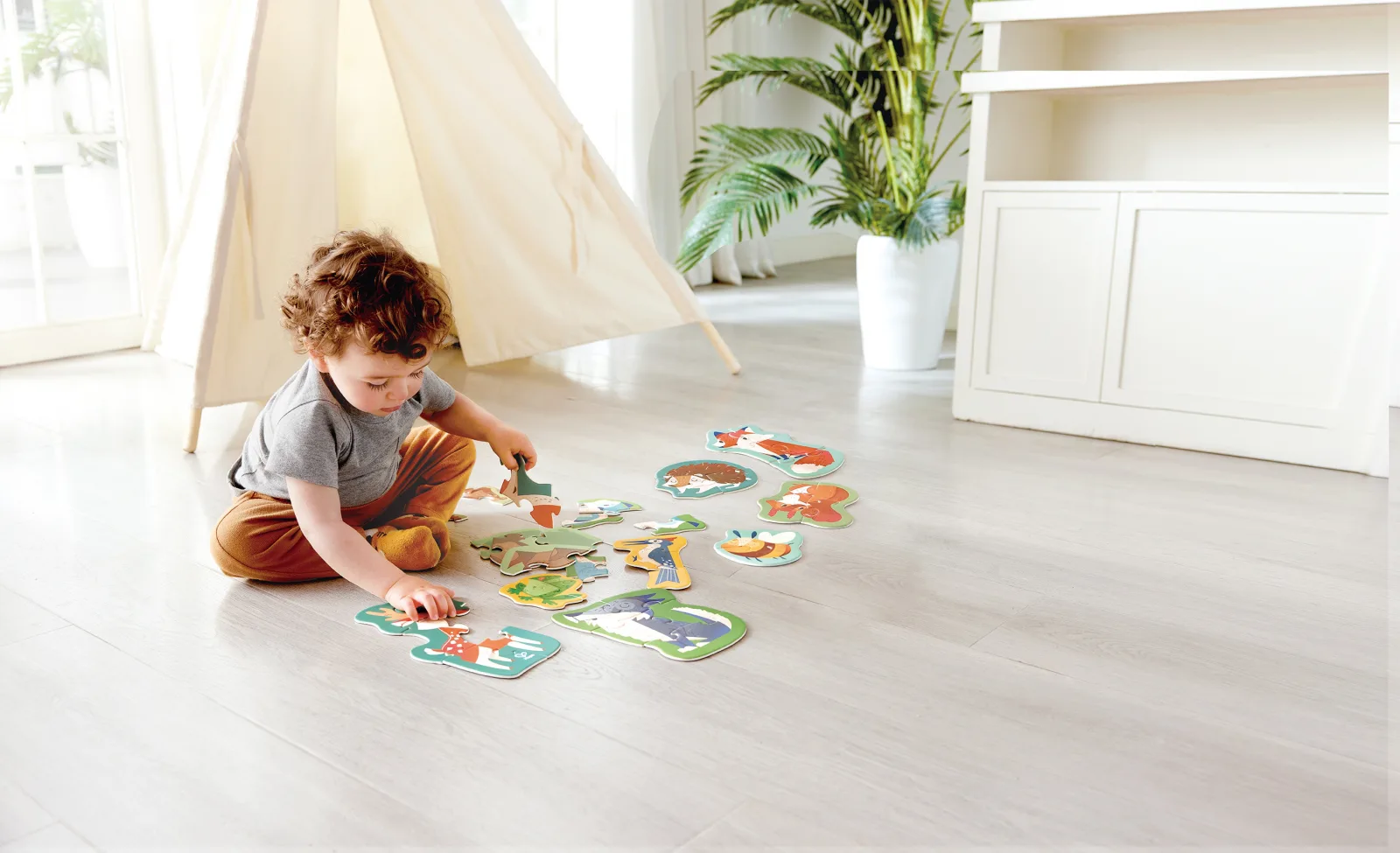 Образователен пъзел приятели от гората, Hape, 40 части - Image 2