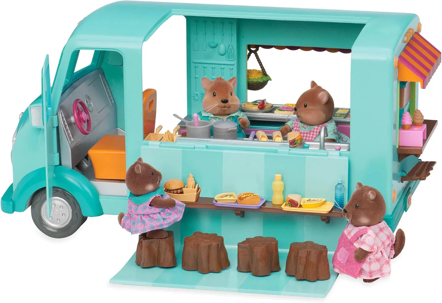 Комплект за игра, Battat, Li′l Woodzeez, Камион за бързо хранене - Image 10