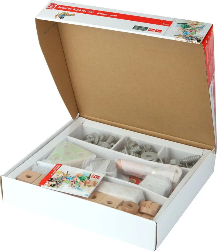 Дървен конструктор, Hape, Майстор строител, 62 части - Image 3