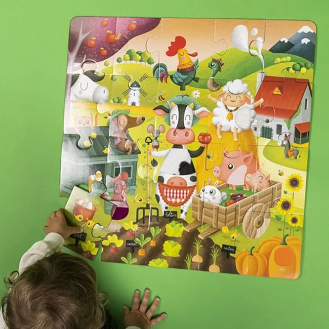 Тактилен пъзел Eurekakids, Ферма, 20 части - Image 4