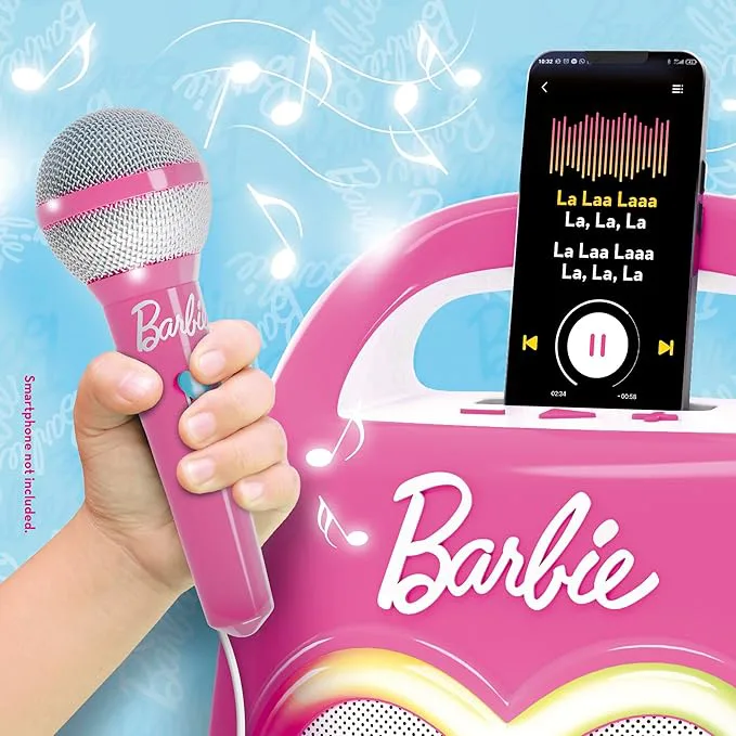 Караоке, Lisciani, Barbie, Комплект Bluetooth говорител с микрофон - Image 3