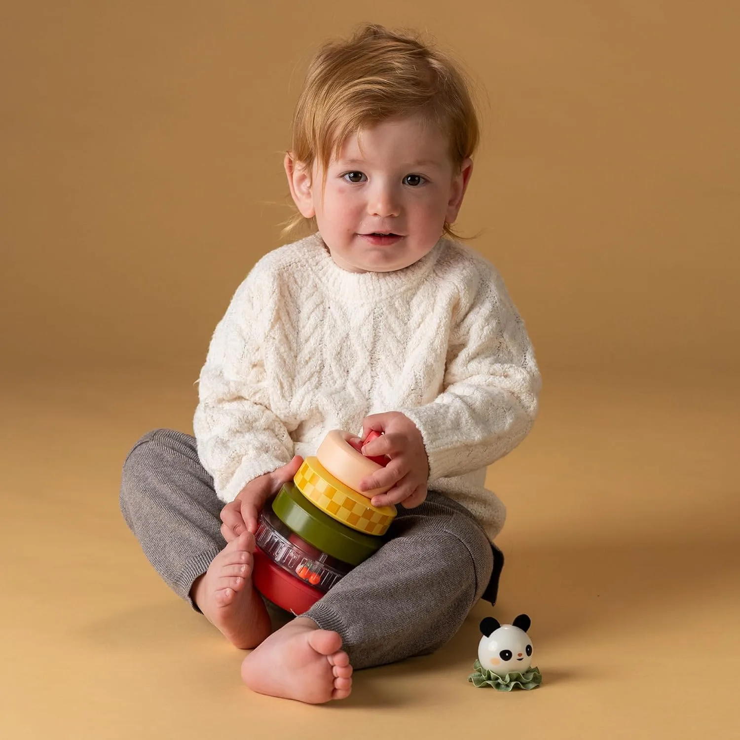 Бебешка играчка, Taf Toys, Кула с рингове за нанизване, Панда - Image 3