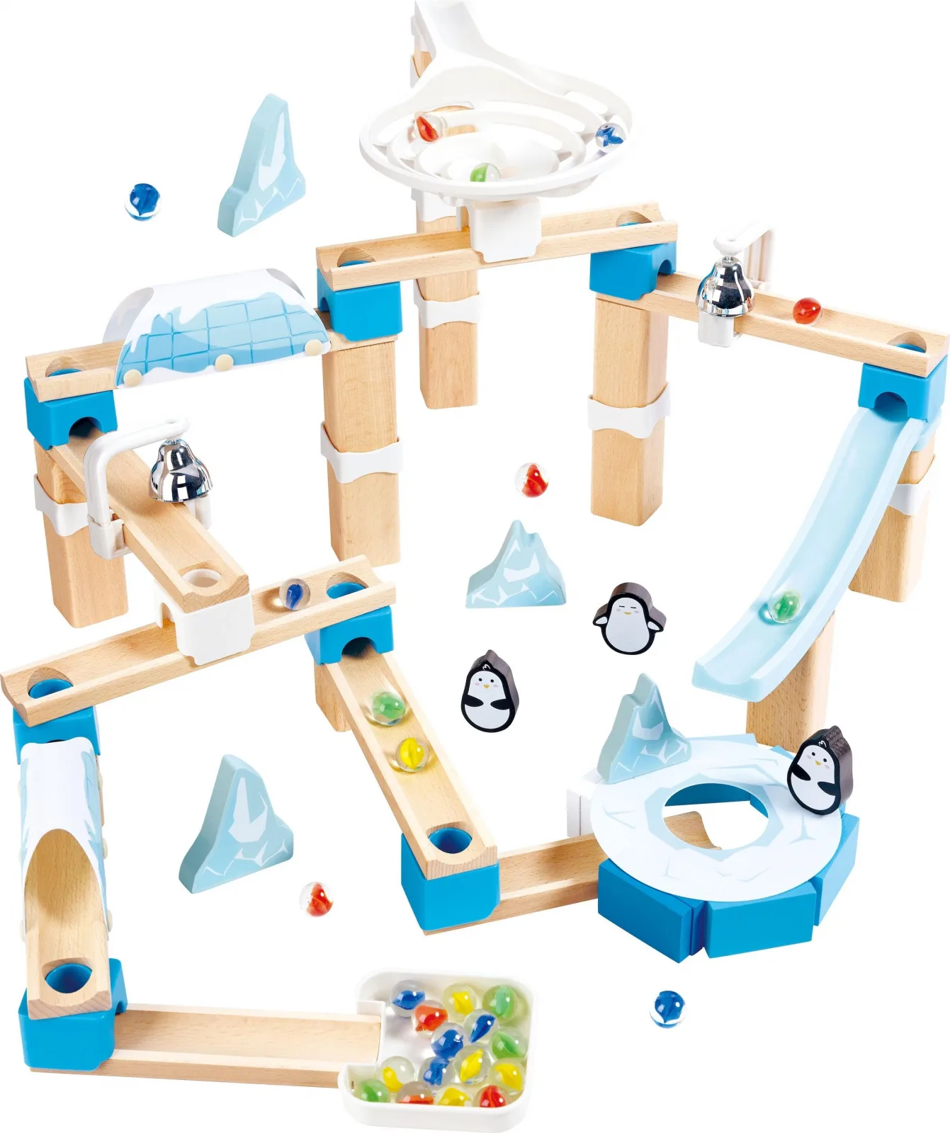 Комплект дървена игра, Hape, Домино, Земята на пингвините, 112 части - Image 4