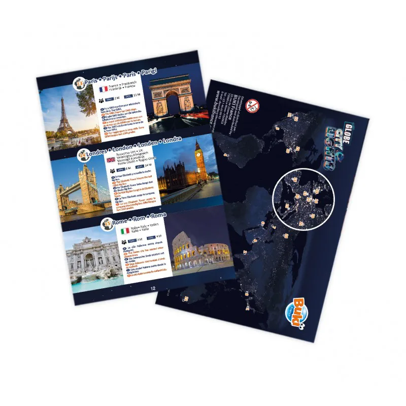 Образователна играчка, Buki France, Светещ въртящ се глобус 2 в 1, 20 см - Image 5