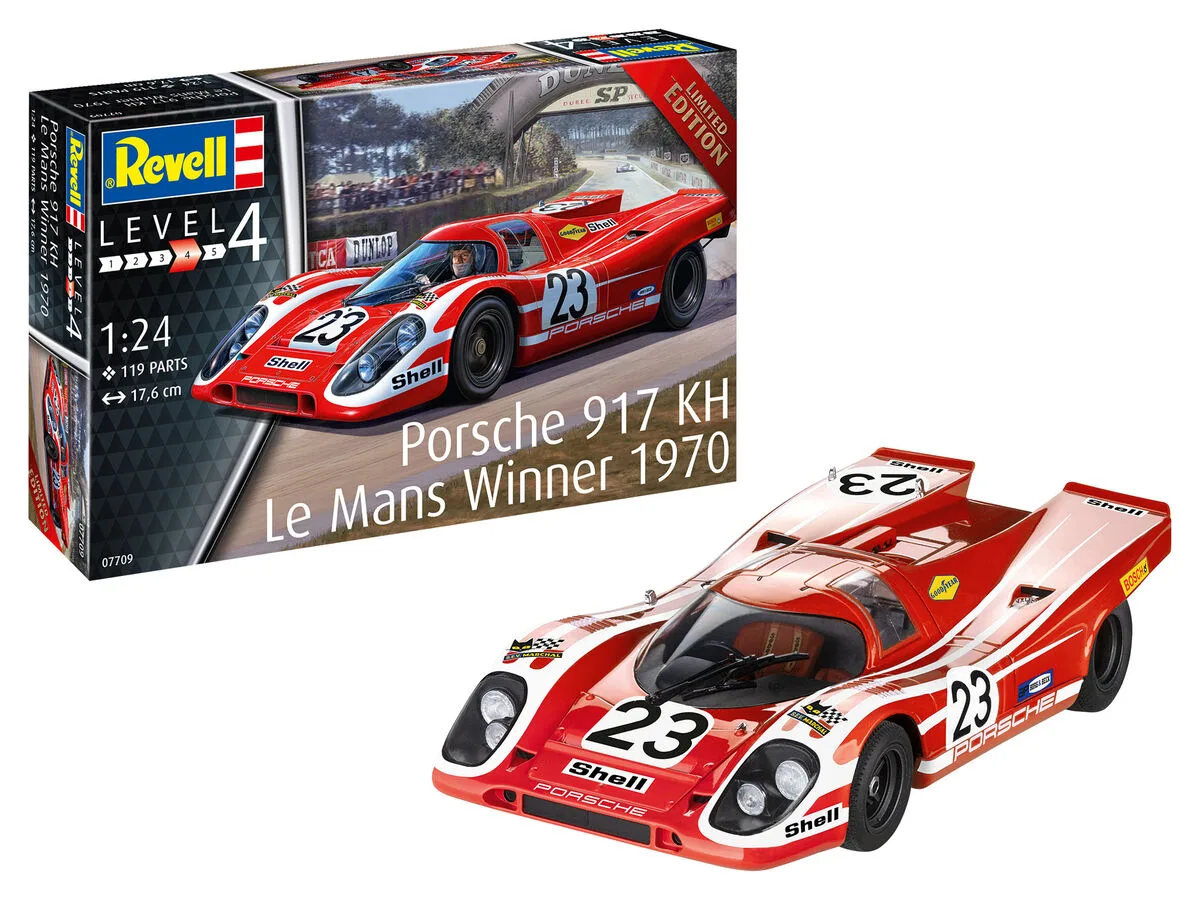 Сглобяем модел, Revell, Porsche 917K, Шампион от Льо Ман 1970, 119 части - Image 2