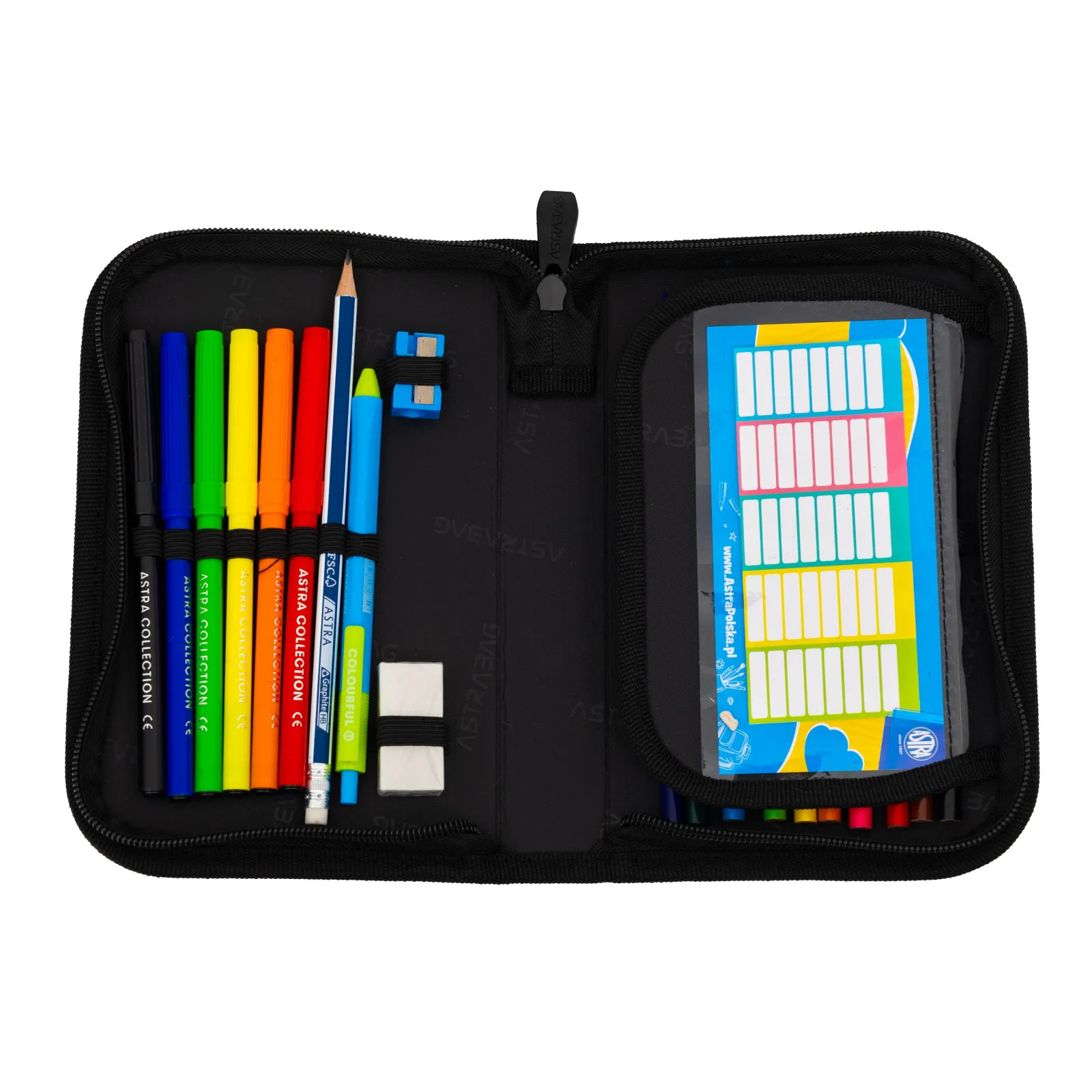 Единичен несесер с аксесоари, Astra, Тъмен Пиксел, AC11, 20 х 14 х 3.5 см - Image 3