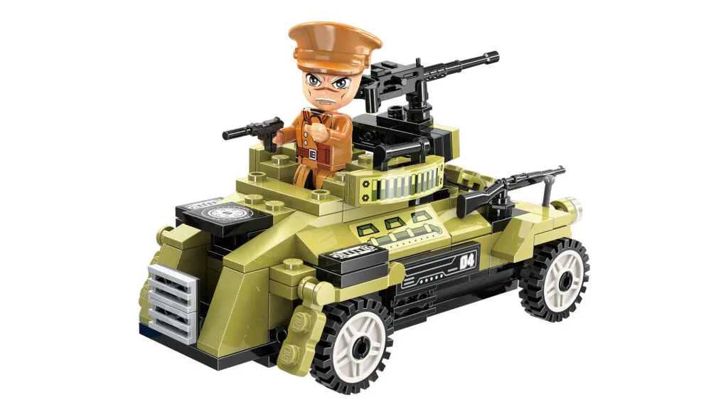 Конструктор, Qman, Combat Zone, Военен автомобил с оръдие, 155 части - Image 3