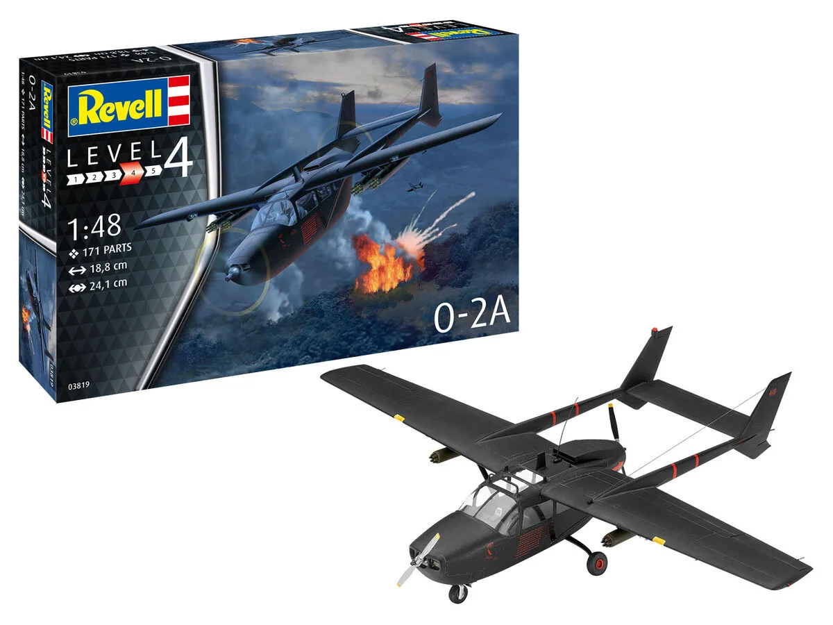 Сглобяем модел, Revell, Американски разузнавателен самолет, O-2A Skymaster, 171 части - Image 2