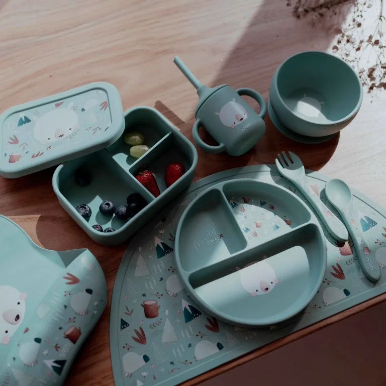 Силиконова разделителна кутия за обяд, Sassi, Мечка - Image 6