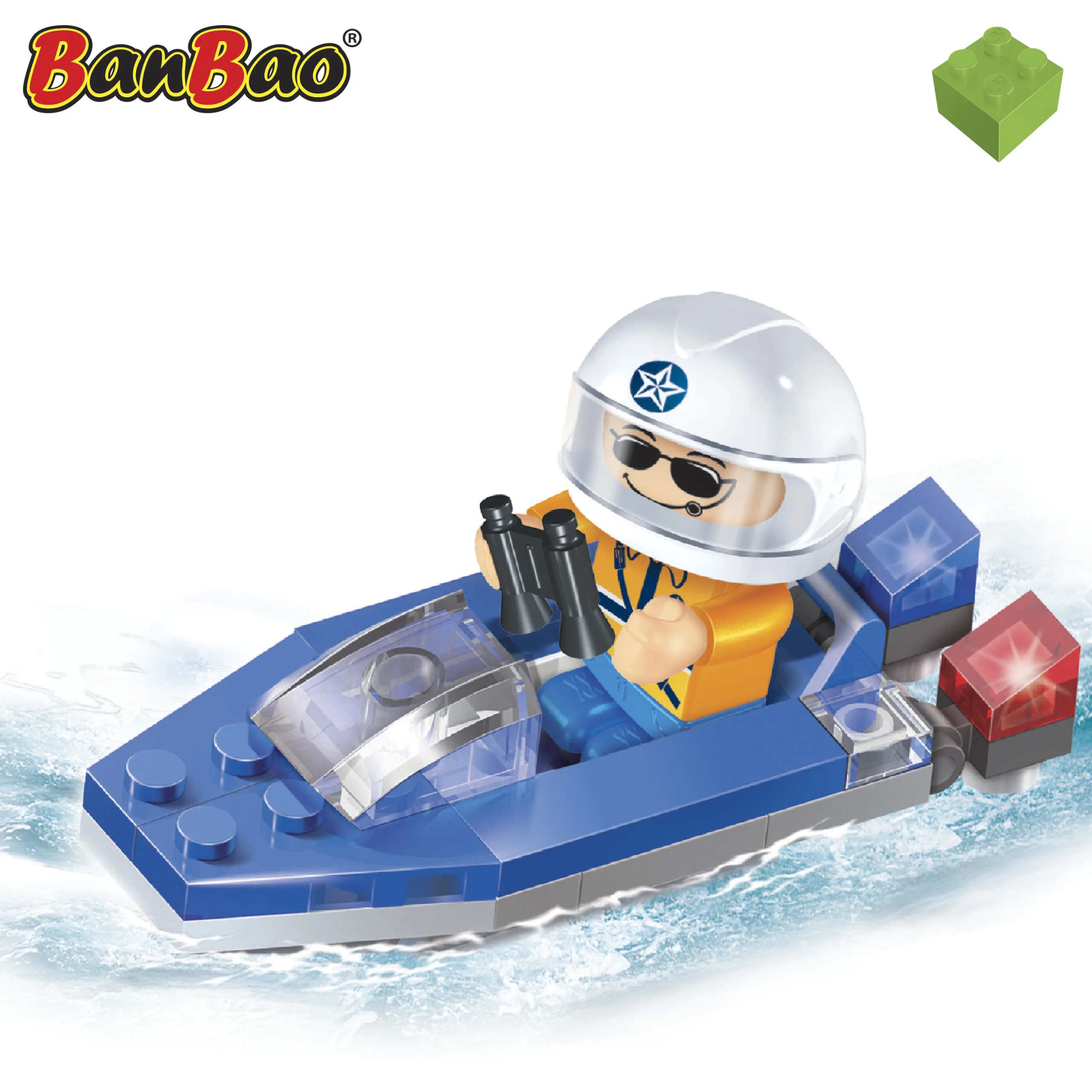 Конструктор, BanBao, Лодка, синя, 19 части - Image 2