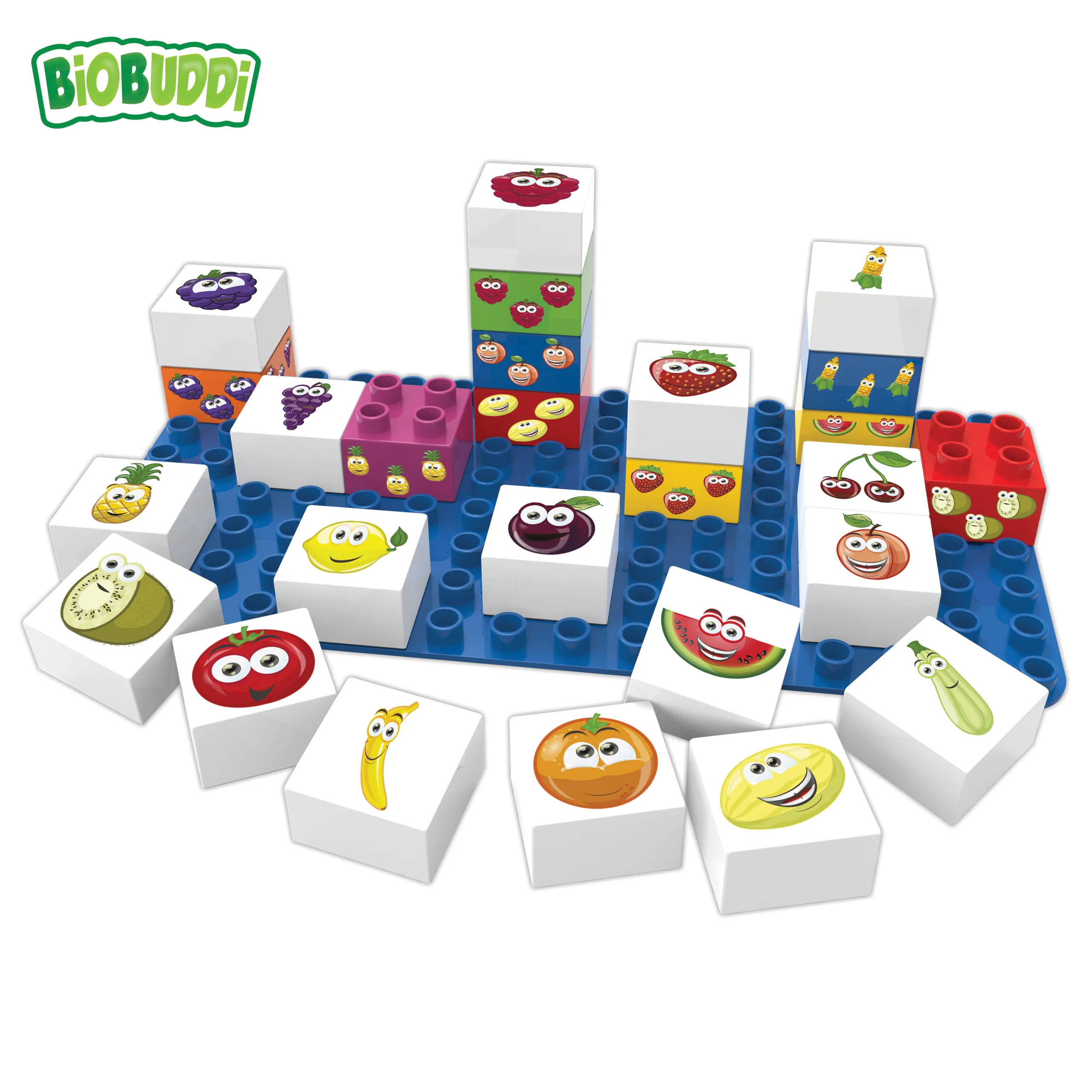 Конструктор, BuoBuddi, Кубчета с плодове, 27бр. - Image 2