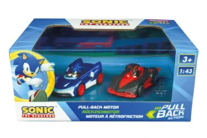 Комплект пулбек колички, Carrera, Sonic, Соник срещу Шадоу, 2 броя