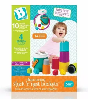 Комплект кофички за подреждане и сортиране, Infantino, B Kids, 14 части