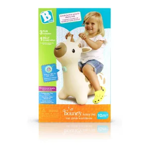 Интерактивна надуваема играчка, Infantino, B Kids, Жираф за яздене и скачане