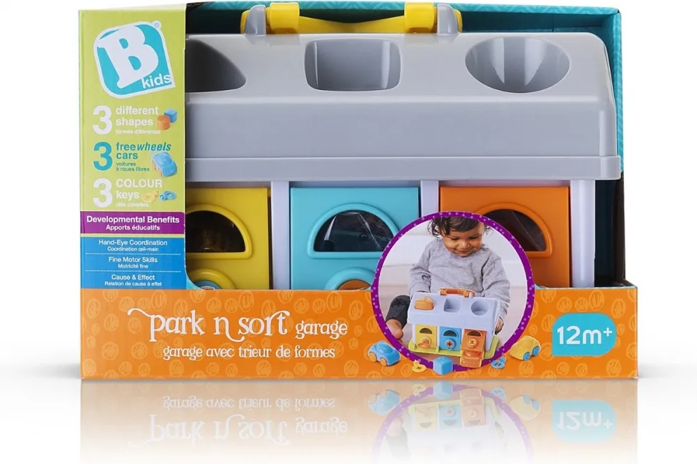 Бебешка играчка, Infantino, B Kids, Сортер гараж
