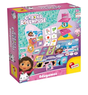 Комплект образователни игри, Lisciani, Gabby′s Dollhouse, Колекция от 10 игри