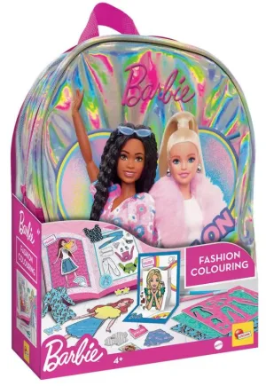 Творчески комплект, Lisciani, Barbie, 2 в 1 раница с комплект за рисуване