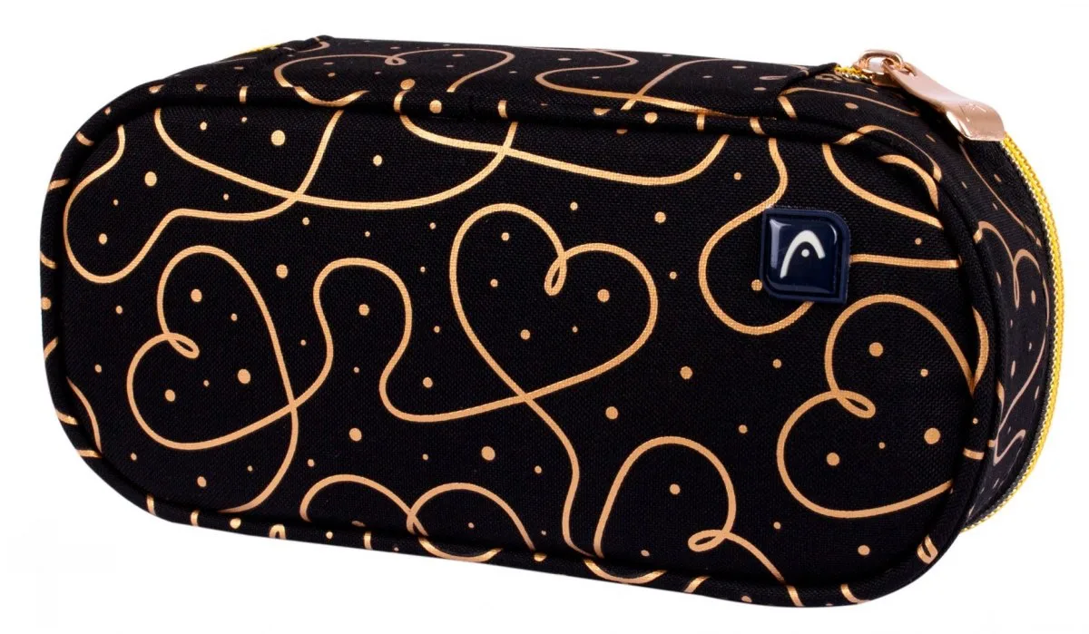 Единичен несесер, Head, AC5 Maxi, Златни сърца, Без аксесоари, 22 x 11,5 x 5,5 см - Image 2