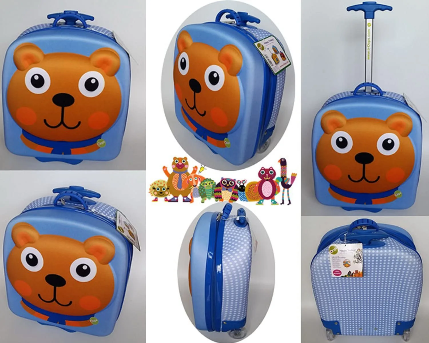 Детска раница с колела, Oops, Мече, 31 x 40 x 20 см - Image 3