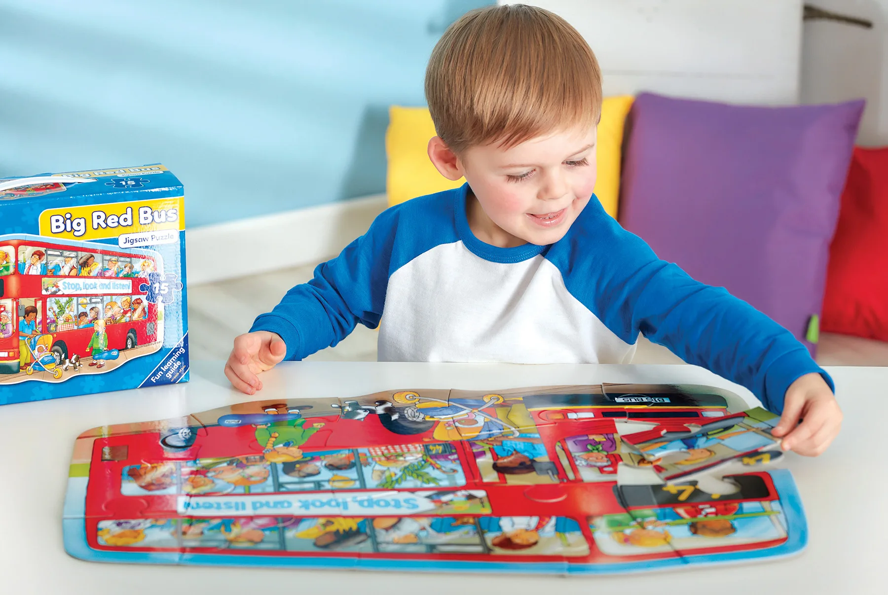 Детски пъзел, Orchard Toys, Големият червен автобус, 15 части - Image 3