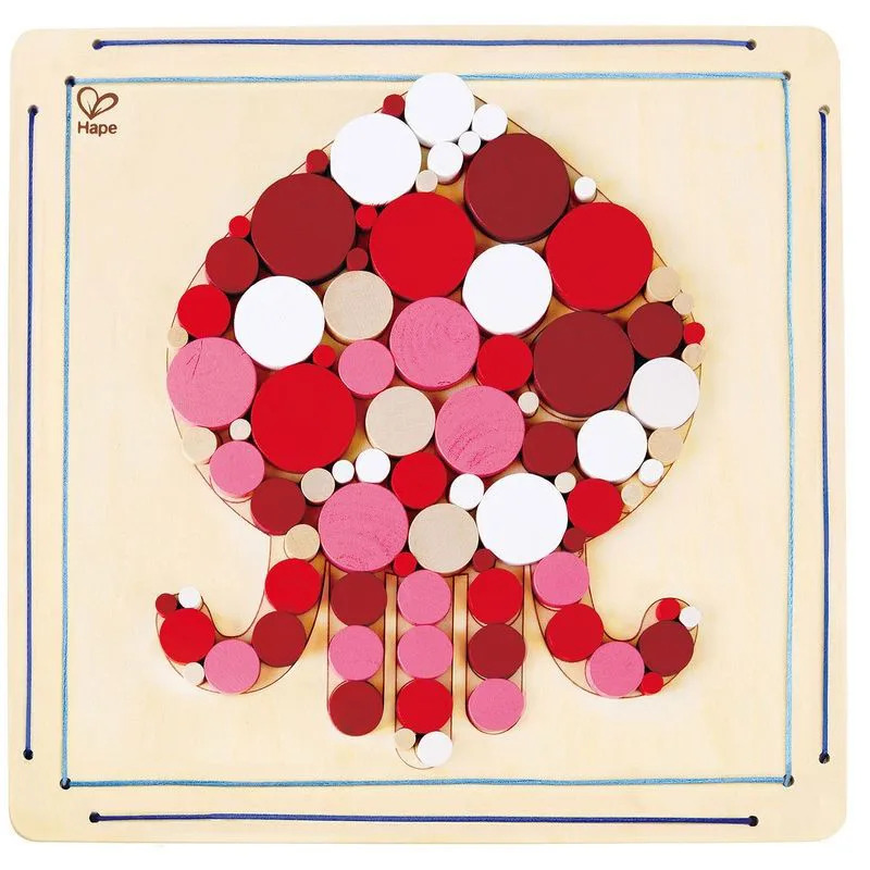 Творчески комплект, Hape, Дървена мозайка, Октопод - Image 3