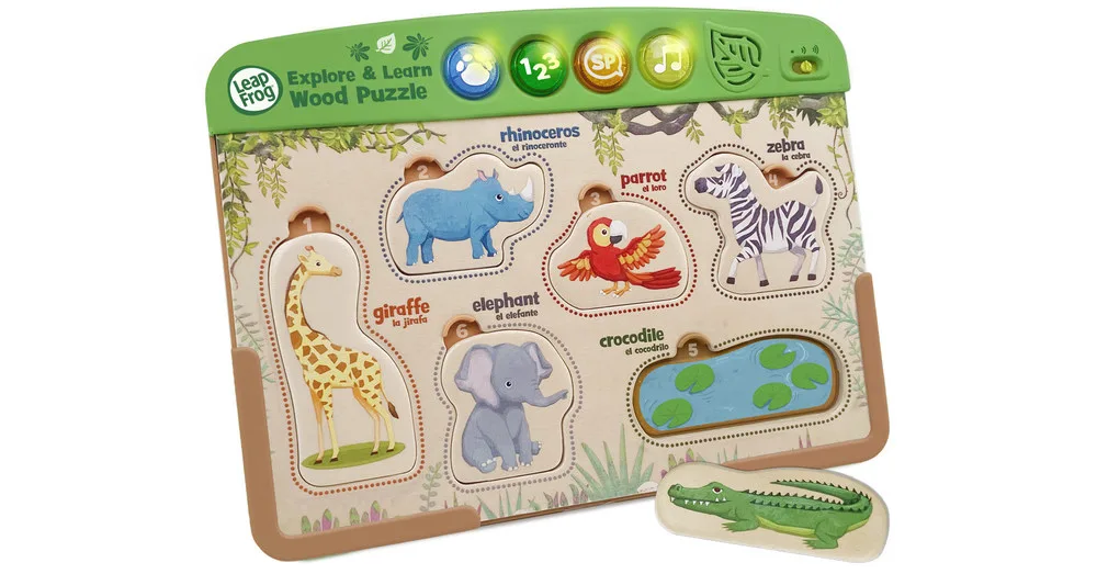 Интерактивна играчка, Vtech, Leap Frog, Интерактивен дървен пъзел с животни - Image 2